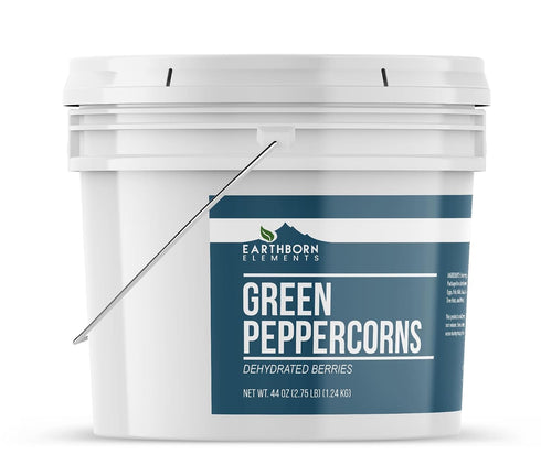 1 Earthborn Elements Dehydrated Green Peppercorns Gallon Bucket, Whole Peppercorns, Mild Flavor