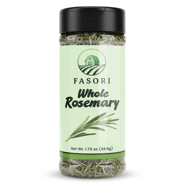 Fasori Rosemary Whole Leaves Premium Dried Whole Rosemary Herb, Aromatic Mediterranean Spice