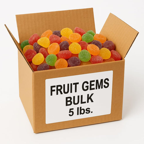 Generic Bulk Fruit Gems Candy Assortment 5 lbs Box | Colorful Chewy Fruit