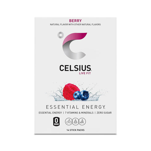 Packs, (14 Pack), 2.5 CELSIUS On-The-Go Powder Stick Zero Sugar Sticks per Berry, Ounce