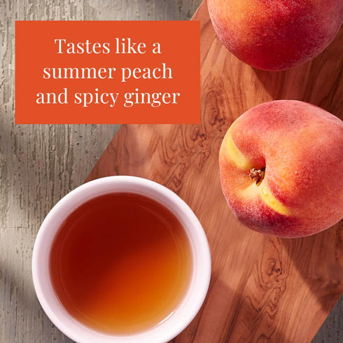 50 Count The Republic of Tea - Ginger Peach Black Tea, Caffeinated