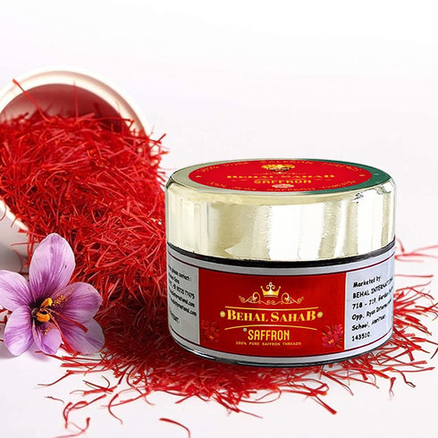 Behal Sahab 100% Pure Saffron - 0.106 oz (3 Gram), Premium Quality,