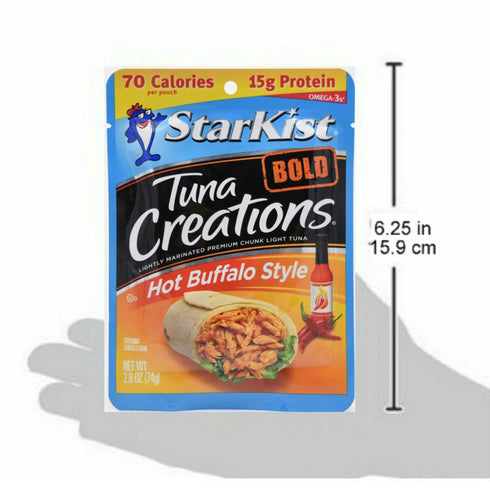 StarKist 2.6-Ounce (Pack 15) Tuna Creations, Hot Buffalo Style, Single Serve Pouch