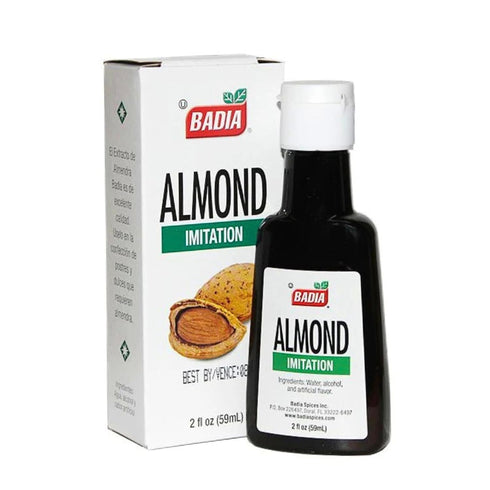 2 oz Badia Imitation Almond Extract, fl Bold Almond Flavor for Home & Professional Kitchens