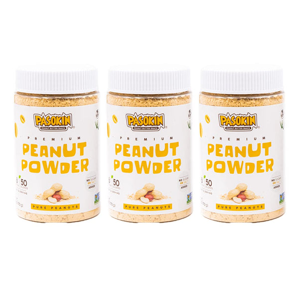 Pasokin All-Natural Powdered Peanut Butter, Gluten-Free Peanut Powder, from Roasted Cold-Pressed High