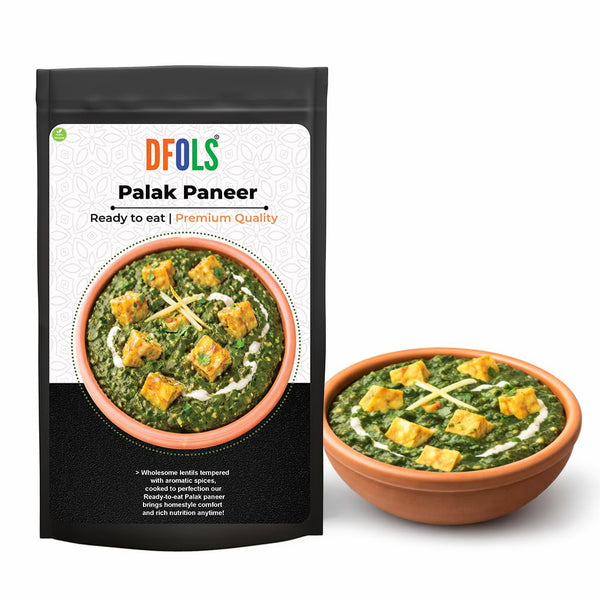 Dfols Palak Paneer Ready to Eat Spinach Cottage Cheese 0.49lb 7.76oz 220g