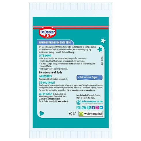 Dr. Oetker 6x7g - Home Baking - Baking Ingredients - Bicarbonate of Soda