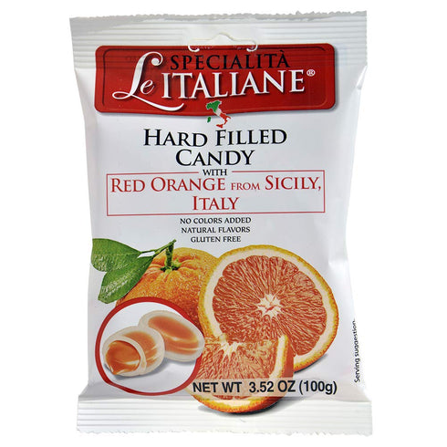 Serra Le Italiane - Italian Natural Hard Candy Filled With Red Orange From Sicily, 3.5 Ounce