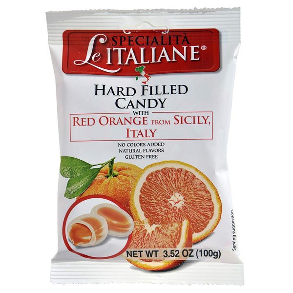 Serra Le Italiane - Italian Natural Hard Candy Filled With Red Orange From Sicily, 3.5 Ounce