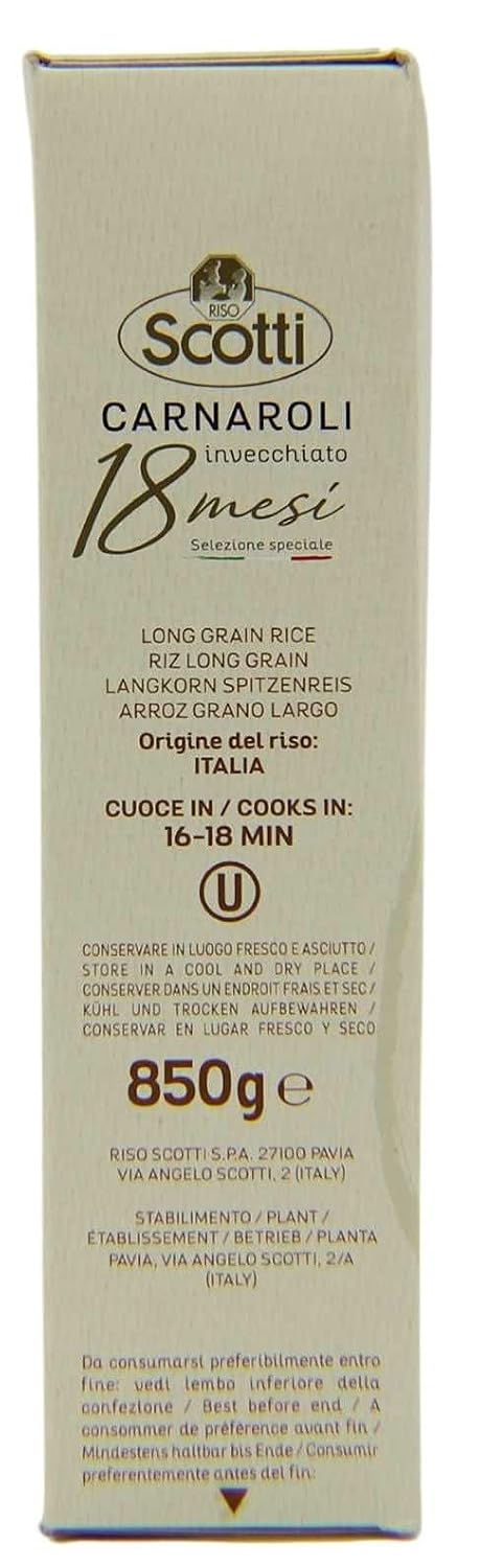 18 100% 850 Packed, Aged Carnaroli Rice for months, Risoto Rice, Italian, gram Chef Selection, Recipe Included For Easy