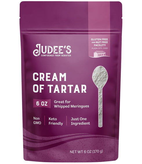 Judee’s Cream of Tartar 6 oz - All Natural, Keto-Friendly, Gluten-Free, Use for Baking as a Stabilizer, Made in USA