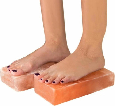 Himalayan Salt Foot Bricks Pair of Natural Pink Salt Blocks for Feet, Rest & Spa Stones Natural Salt Block, Salt Brick