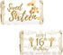 White and Gold Sweet 16 Birthday Party Mini Chocolate Candy Bar Wrappers - 42 Stickers for Sixteen 16th Party Favor
