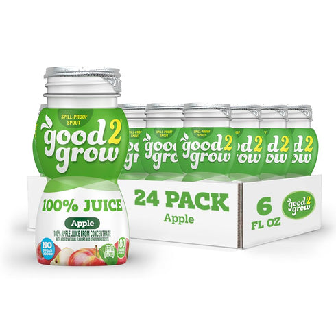 good2grow 100% Apple Juice for Kids - Apple Juice Bottles Bulk 24
