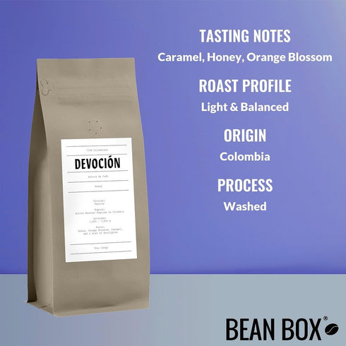 12 Honey - Roasted by Devocion - Whole Bean Coffee - Ounce Bag