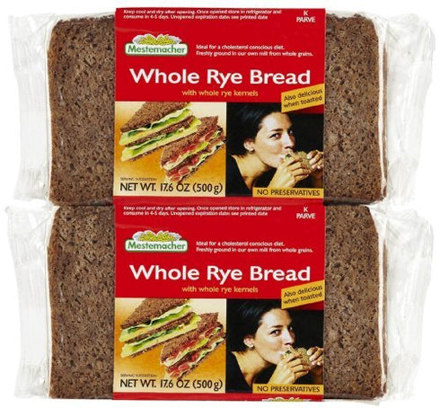Mestemacher Whole Rye Bread, 17.6 oz, 2 pk by Mestemacher
