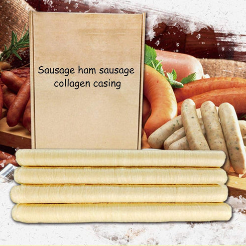 Urnanal 26 mm14 1 Edible Collagen Casing, Natural Clear Edible Roast Sausage Hot Dog Collagen Casing, for Homemade