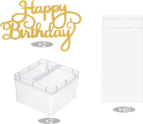 2 Set 2 2 40 2 Money Cake Pull out Kit Include Pulling Money Box Plastic Roll Transparent Bag Connected Pocket