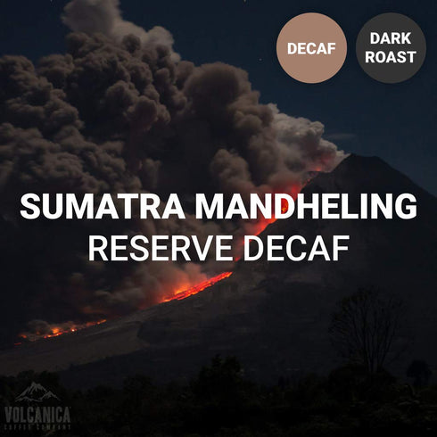 16-ounce Sumatra Mandheling Decaf Coffee, Dark Roasted, Ground, Fresh Roasted