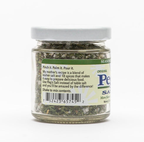 Peg's Salt (Original) 3.75 oz Gourmet Seasoned Salt for Every Meal - No MSG, No Sugar or Fillers