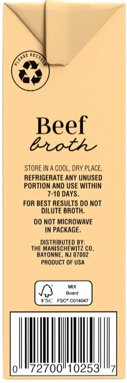 17oz (3 Pack), Simmered Manischewitz Beef Broth Flavorful, Kettle Cooked, and Slowly