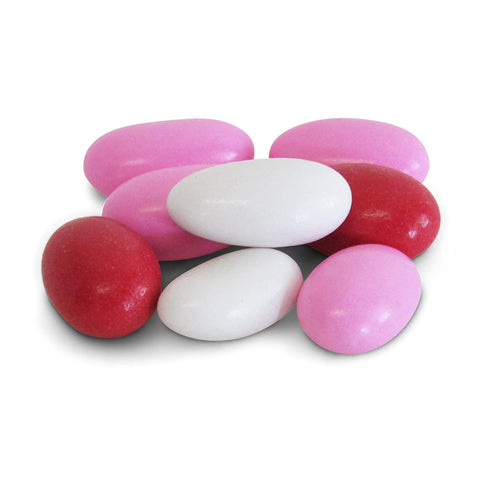 3 LBS Red Pink & White Jordan Almonds Mix by It's Delish, Bulk Bag | Valentines and Mothers Day Girl Theme Bulk Party