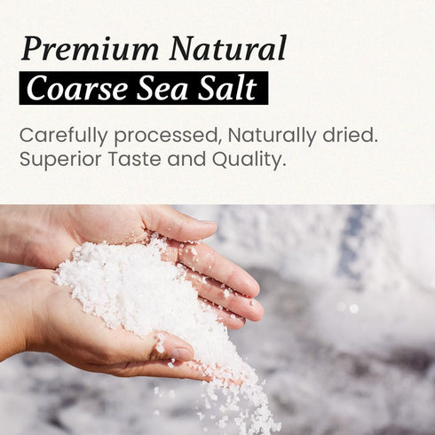 1kg, (2.2lbs) 1 Pack Chung Jung One Korean Premium Natural Coarse Sea Salt for Kimchi Brining, the Jewel of Sinan