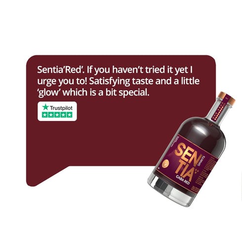 20 16.9 oz (500ml), Sentia Gaba Red, Botanical Non Alcoholic Spirit, Award Winning, Vegan, Gluten Free and GM Free