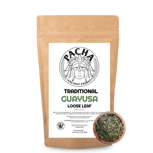 Pacha Ancient Energy Guayusa Tea - 32oz (2LB) | Organic Loose Leaf