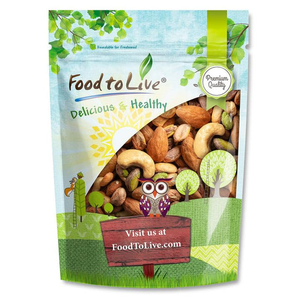 Food to Live Nut Lovers Mix, 8 Ounces Premium Dry Roasted Pistachios