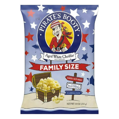 Pirates Booty Snack Puffs, Aged White Cheddar, 10 oz.