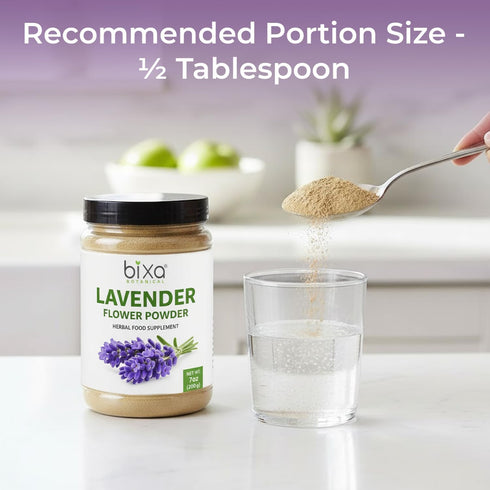 Powder|100% 140+ 200g/7oz bixa BOTANICAL Lavender Powder for Drinks|Lavandula angustifolia|Lavender for Coffee, Baking