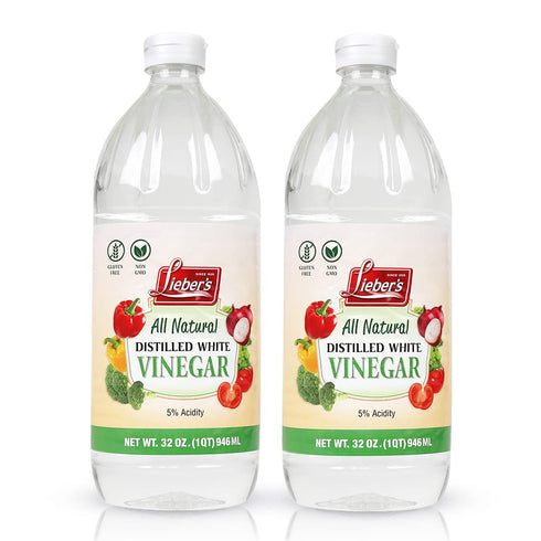 Liebers White Vinegar All-Natural Distilled White Vinegar Non-Gluten and Non-GMO Vinegar for