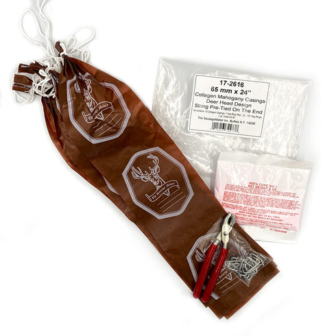 The Sausage Maker - 65mm (2 1/2") x 24" Mahogany Collagen Casing