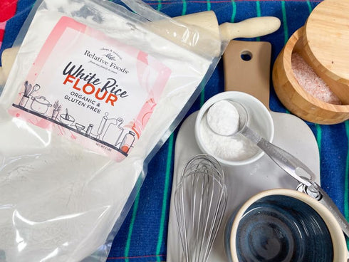 (48 oz) Relative Foods Long Grain White Rice flour gluten Free. - Vegan, Organic White Rice for Healty baking - Unique