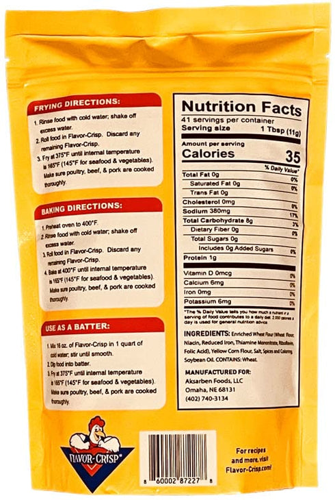 Flavor-Crisp All-Purpose Breading & Batter Mix for Chicken, Fish, Vegetables, Pork, Seafood, Shrimp & other Meats