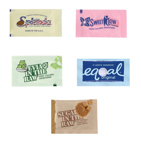 Packets 350 Pack Coffee Gift Favorite Assorted Sugar and Sweetener for On the Go and Everyday Use