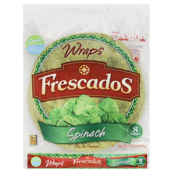 Frescados WRAP VEG SPINACH 10IN 19.2OZ