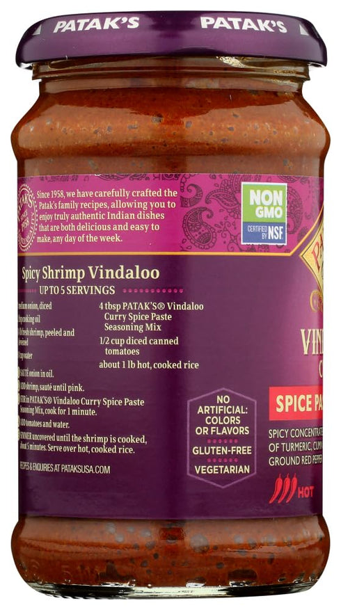 10 oz Patak's Original Vindaloo Curry Paste (Cumin & Chile) Hot - by Patak's