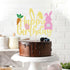 Easter Happy Birthday Cake Topper Glitter Paper - Happy Easter Birthday Cake Decor with Bunny Egg Elements Party