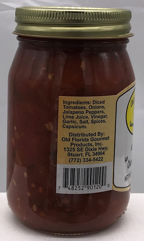 Old Florida Gourmet 16 PACK 3 Salsa Hot Chunky, Ounce