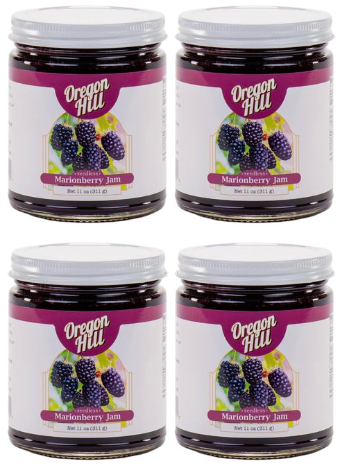 Oregon Hill Farms Oregon Hill Marionberry Jam Seedless (Value Pack of 4) 11 oz All-Natural