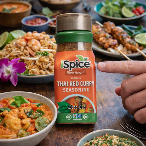 iSpice - THAI RED CURRY SEASONING World Flavor Super Spice Blend | All Natural | Ready to use as is | No preparation is
