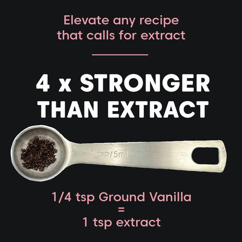 100% 1 (28 Wilderness Poets Pure Vanilla Powder - Organic Ground Vanilla Beans - Tahitian Variety, Grade A | Potent
