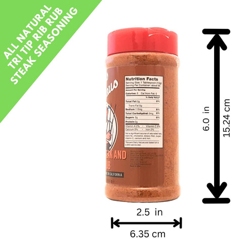 Jake's Famous Foods 11 Oz (Pack 1) Jake's Righteous Rubs Tri Tip, Steak & Rib Rub All Purpose, Brown Sugar BBQ