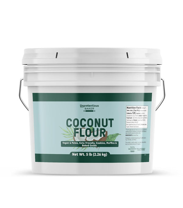 Unpretentious Coconut Flour, 1 Gallon, Vegan, Wheat Flour Alternative, Keto-Friendly