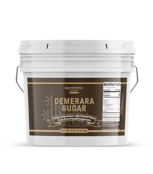 Unpretentious Demerara Sugar, Raw, First-Pressed Sugarcane Crystals For Drinks & Baking (1