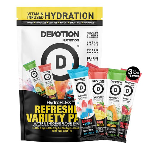 Devotion Nutrition HydroFLEX Water Flavoring Packets Sugar-Free Hydration with Vitamins & Electrolytes