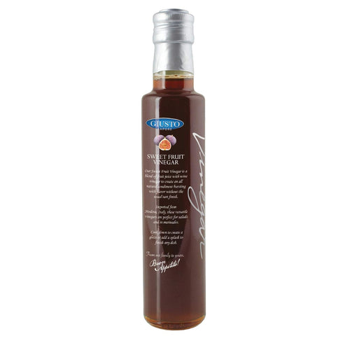 8.5oz Giusto Sapore Fig Sweet Fruit Italian Vinegar - Premium All Natural Infused Gluten Free Gourmet Brand - Imported