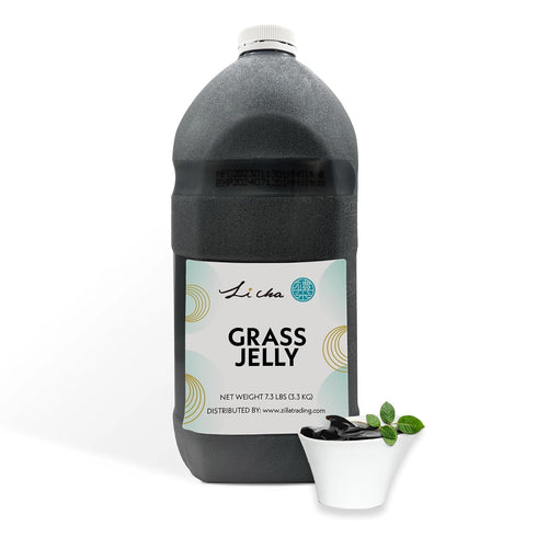 Li Cha Grass Jelly Concentrated Juice Mix (3.3kg/7.3lbs Bottle) | Topping for